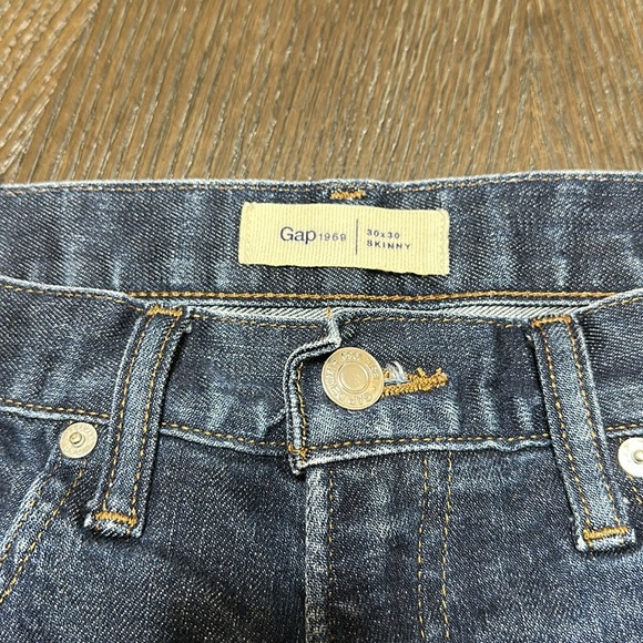GAP Men’s Stretch 5 Pocket Blue Jeans, Skinny Fit, Size 30 x 30 - Picture 7 of 15